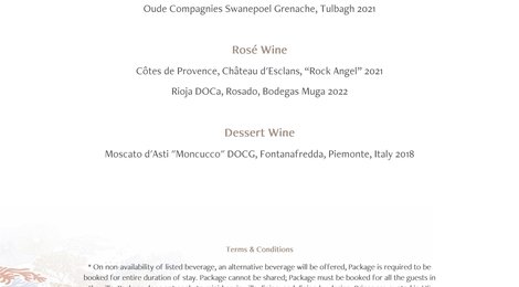 Anantara Kihavah Maldives Villas Beverage Packages Gold Platinum, 119