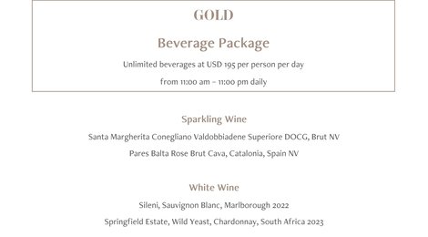 Anantara Kihavah Maldives Villas Beverage Packages Gold Platinum, 118