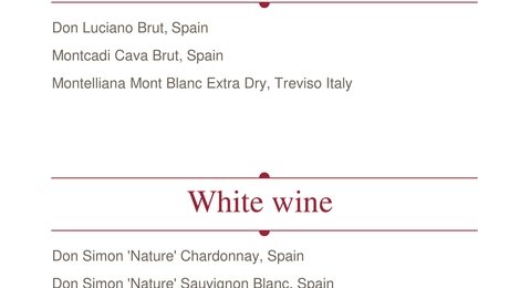 NH Collection Maldives Havodda Resort Beverage List, 118