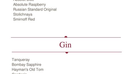 NH Collection Maldives Havodda Resort Beverage List, 125