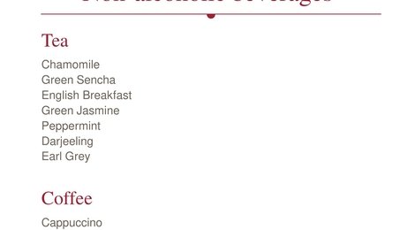 NH Collection Maldives Havodda Resort Beverage List, 131