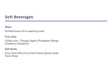  Dhawa Ihuru Beverage Menu, 118