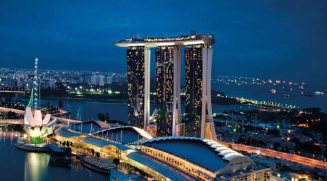 На фото: Вечерний Сингапур + смотровая площадка Marina Bay Sands, 118 Вечерний Сингапур + смотровая площадка Marina Bay Sands, 118