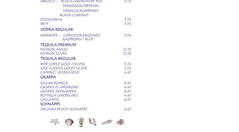Medhufushi Island Resort Beverage Menu, 121