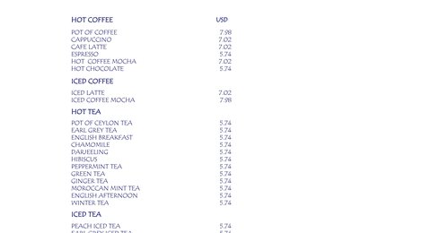 Medhufushi Island Resort Beverage Menu, 132