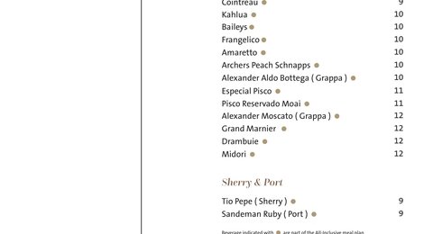 На фото: Kuredhivaru Resort and Spa Beverage Menu 2025, 119 Kuredhivaru Resort and Spa Beverage Menu 2025, 119