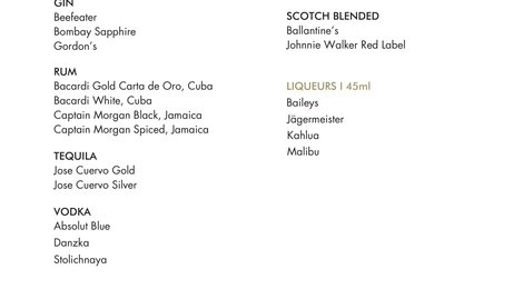 На фото: Park Hyatt Maldives Hadahaa Beverage List , 123 Park Hyatt Maldives Hadahaa Beverage List , 123