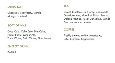 На фото: Park Hyatt Maldives Hadahaa Beverage List , 125 Park Hyatt Maldives Hadahaa Beverage List , 125