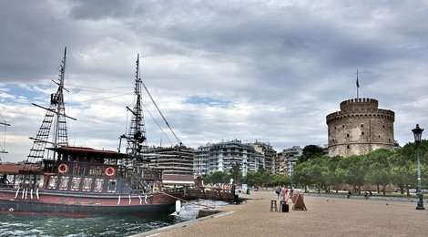 На фото: Белая башня в Салониках, 118 Белая башня в Салониках, 118