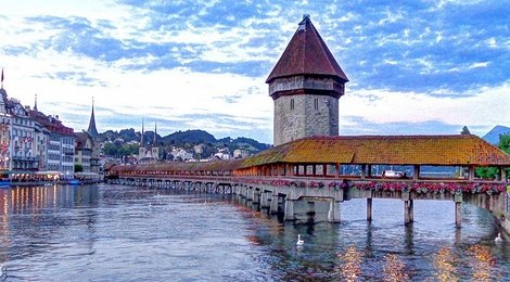 На фото: Мост Капелльбрюкке, 118 Мост Капелльбрюкке, 118